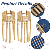 Brass Rhinestone Anklets AJEW-WH0542-75G-4
