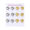 304 Stainless Steel Stud Earrings EJEW-C099-22G-4