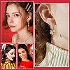 SUNNYCLUE 12 Pairs 12 Style Christmas Theme Alloy Dangle Earrings EJEW-SC0001-33-5