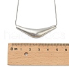 304 Stainless Steel Arc-shaped Pendant Necklaces for Women NJEW-A049-01P-3