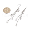 304 Stainless Steel Tassel Dangle Earrings for Women EJEW-JE06399-02-4