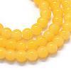 Baking Painted Imitation Jade Glass Round Bead Strands DGLA-Q021-6mm-30-1