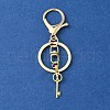 304 Stainless Steel Initial Letter Key Charm Keychains KEYC-YW00004-24-2