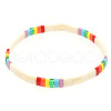 Rainbow Bohemian Style Original Design Fashion Tila Beaded Bracelet for Women. RM1844-3-1