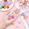 SUNNYCLUE 60 Pcs 6 Style Opaque Resin Cabochons CRES-SC0001-84-3