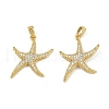 Brass Micro Pave Cubic Zirconia Pendants KK-C093-17C-G-1
