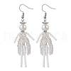 Handmade Glass Seed Beads Dangle Earrings EJEW-MZ00447-3
