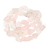Raw Rough Natural Rose Quartz Beads Strands G-M453-D01-3