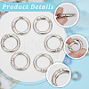 Beebeecraft 20Pcs Alloy Spring Gate Rings FIND-BBC0002-21P-6