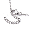 Electroplated Natural Quartz Beads Charm Necklaces NJEW-JN04789-6