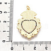 Brass Micro Pave Clear Cubic Zirconia Pendants KK-N268-44G-2