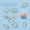 Unicraftale 6Pcs 3 Styles Brass Screw Carabiner Lock Charms KK-UN0002-01-4