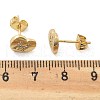 Rack Plating Brass Micro Pave Clear Cubic Zirconia Stud Earrings EJEW-K299-01G-M-5