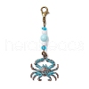 Ocean Theme Alloy Charm & Glass Beads Pendant Decorations HJEW-JM03158-07-2