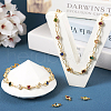 34Pcs 17 Colors 304 Stainless Steel Rhinestone Connector Charms STAS-TA0002-24-7