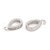 Ion Plating(IP) Brass Micro Pave Clear Cubic Zirconia Pendants KK-O146-04P-2