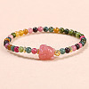 Natural Chalcedony Round Beads Stretch Bracelets WGA2183-05-1