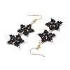 Handmade Glass Seed Beaded Pendants Dangle Earrings EJEW-MZ00416-4