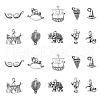 100Pcs 10 Style Tibetan Style Alloy Pendants TIBEP-CJ0001-83-1