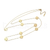 304 Stainless Steel Clover Link Chain Long Necklaces NJEW-V001-01G-4