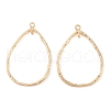 Brass Open Back Bezel Pendants KK-N256-01G-G-1