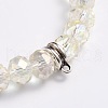 Electroplate Glass Beads Stretch Bracelets BJEW-JB02012-3