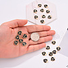 Light Gold Plated Alloy Enamel Pendants ENAM-R055-05B-12