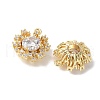 Brass Micro Pave Clear Cubic Zirconia Pendants KK-Q031-10G-2