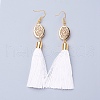 Ice Silk Thread Tassel Dangle Earrings EJEW-P142-B01-3