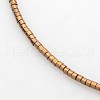 Electroplate Non-Magnetic Synthetic Hematite Column Beads Strands G-J210D-04-1