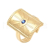 304 Stainless Steel Rhinestone Cuff Rings RJEW-S626-09G-2