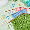 10Pcs 5 Colors Resin Cheese Pendant Locking Stitch Markers HJEW-AB00679-4