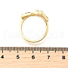 Brass Micro Pave Cubic Zirconia Cuff Rings for Women RJEW-F184-13B-G-5