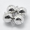 Anti-Tarnish Rhodium Plated 925 Sterling Silver Magnetic Clasps STER-F037-098P-8mm-1