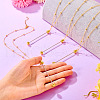 4Pcs Brass Round Ball Cable Chain Necklace Making NJEW-TAC0019-16