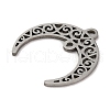 Non-Tarnish 201 Stainless Steel Hollow Connector Charms STAS-E200-07P-2