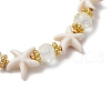 Synthetic Turquoise Beads Stretch Bracelets for Women BJEW-JB11574-03-4