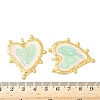 304 Stainless Steel Enamel Pendants STAS-V015-60G-01-3