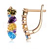 Brass Rainbow Hoop Earrings EJEW-BB35709-6