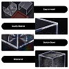 Square Transparent Acrylic Baseball Display Case AJEW-WH0323-06-4
