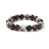 Natural Tourmaline Beaded Stretch Bracelets BJEW-K233-02C-03-2