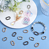SUNNYCLUE 30Pcs 3 Colors Zinc Alloy Spring Gate Rings FIND-SC0010-84-4