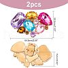 2Pcs Detachable Glass Rhinestone Shoe Decoration AJEW-FG0002-04-2