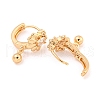 Brass Micro Pave Clear Cubic Zirconia Hoop Earrings EJEW-A107-08B-KCG-2