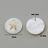 Natural Freshwater Shell Pendants SHEL-CJ0001-04-2