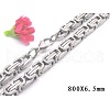 Non-Tarnish 201 Stainless Steel Byzantine Chain Necklaces NJEW-V0299-07-1