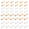 BENECREAT 48Pcs 4 Style Brass Tube Beads KK-BC0012-92-1