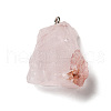 Raw Rough Natural Ferruginous Quartz Pendants G-A028-01F-2