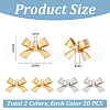 Unicraftale 40Pcs 2 Colors Ion Plating(IP) 304 Stainless Steel Pendants STAS-UN0060-44-3