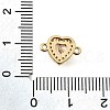 Brass Clear Cubic Zirconia Connector Charms KK-U065-08G-3